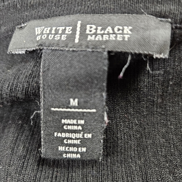 White House Black Market Checked Zippered Cardigan Sweater in Medium - Picture 6 of 8